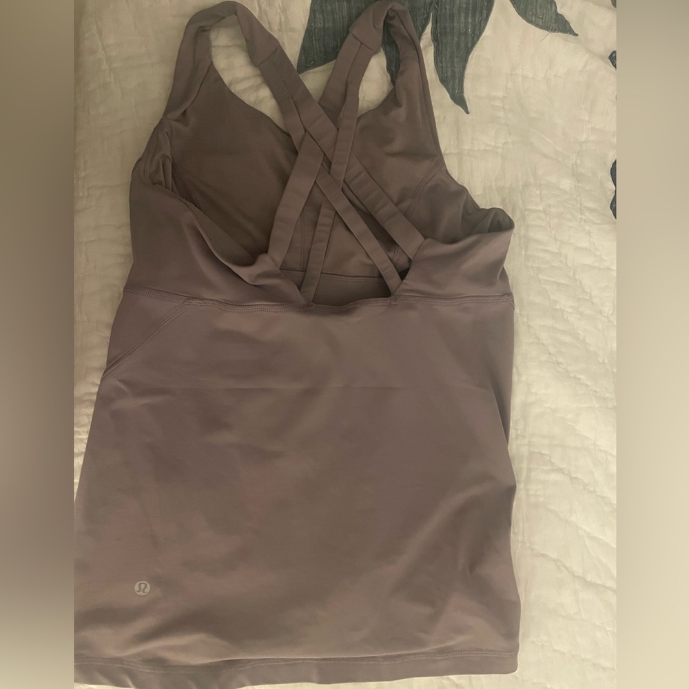 Lavender/dark grey Lululemon Tank